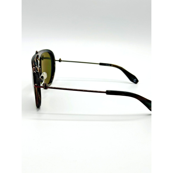 Louboutin Sunglasses Greggo LB0004 62N Brown Horn Aviator Frame Green Lens 61mm main image 4